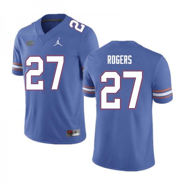 Men #27 Jahari Rogers Florida Gators College Football Jersey Blue